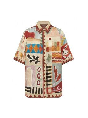 NEW ALEMAIS michelle linen shirt in multi